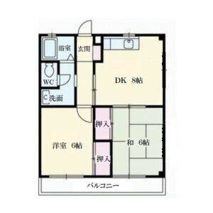 2DK 間取り図