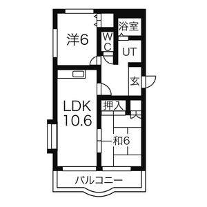 2LDK 間取り図