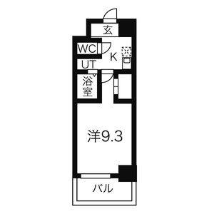 1K 間取り図