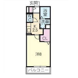 1K 間取り図