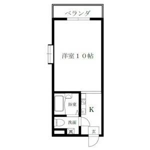 1K 間取り図