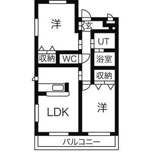 2LDK 間取り図
