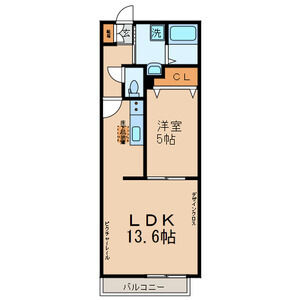 1LDK 間取り図