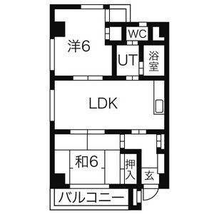 2LDK 間取り図