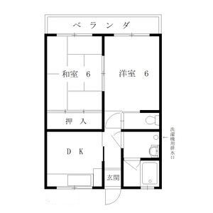 2DK 間取り図