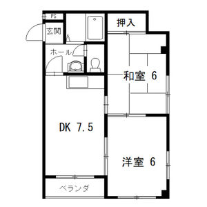 2DK 間取り図