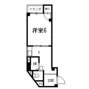 1K 間取り図