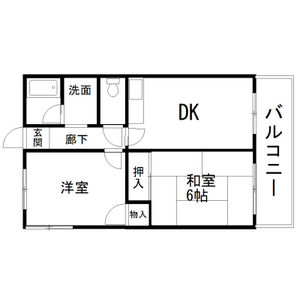 2DK 間取り図