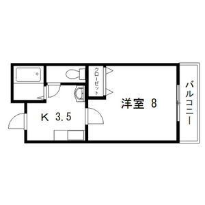 1K 間取り図