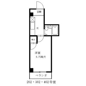 1K 間取り図
