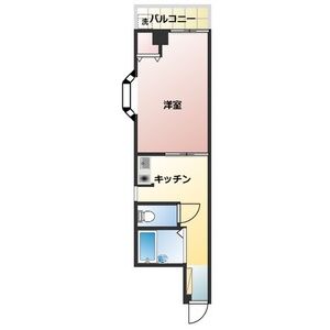 1DK 間取り図