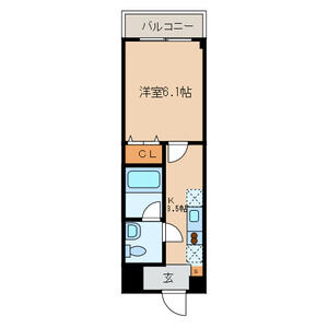 1K 間取り図