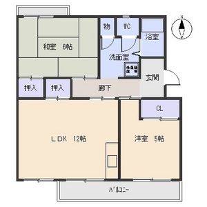 2LDK 間取り図