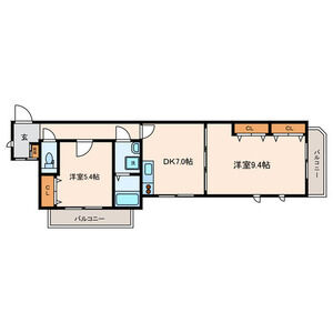 2DK 間取り図