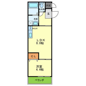 1LDK 間取り図