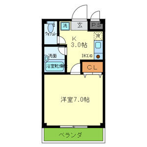 1K 間取り図