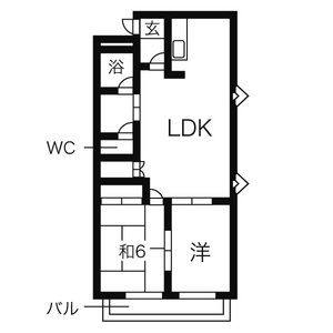 2LDK 間取り図