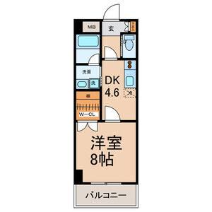 1DK 間取り図