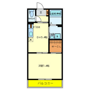 1DK 間取り図
