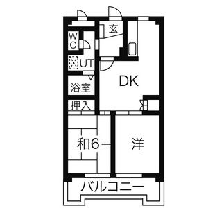 2LDK 間取り図