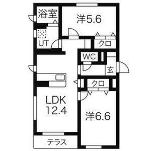 2LDK 間取り図