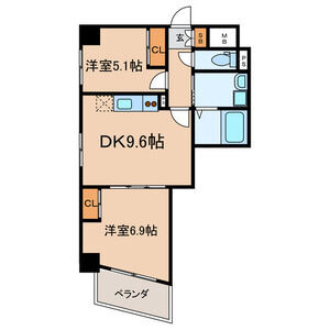 2DK 間取り図