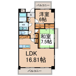 2LDK 間取り図