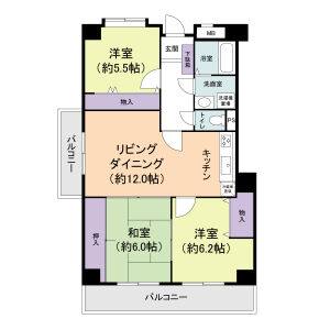 3LDK 間取り図