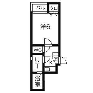 1K 間取り図