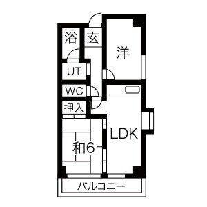 2LDK 間取り図