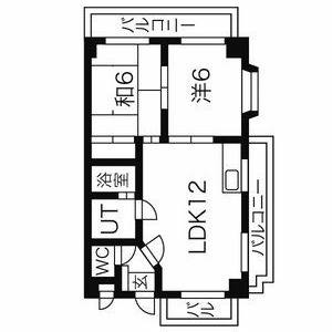 2LDK 間取り図