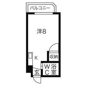 1K 間取り図
