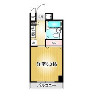 1K 間取り図