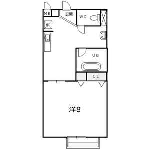 1K 間取り図