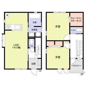 2LDK 間取り図