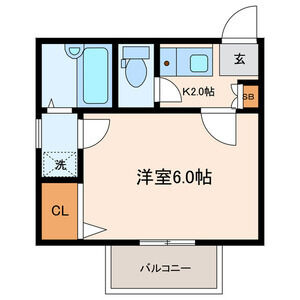 1K 間取り図