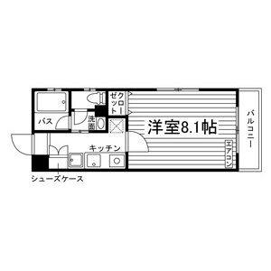 1K 間取り図