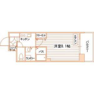 1K 間取り図