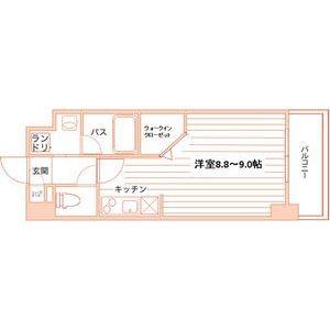 1K 間取り図