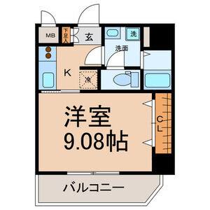 1K 間取り図