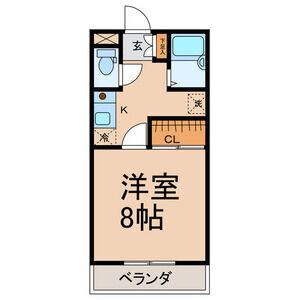 1K 間取り図