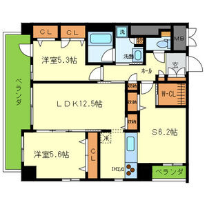 2LDK 間取り図