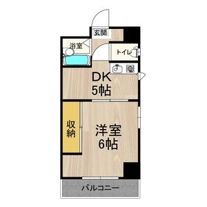 1DK 間取り図