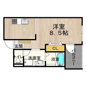 1K 間取り図