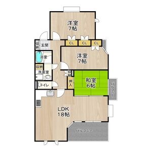 3LDK 間取り図