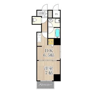 1DK 間取り図
