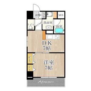 1DK 間取り図