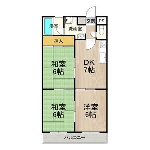 3DK 間取り図