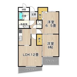 2LDK 間取り図