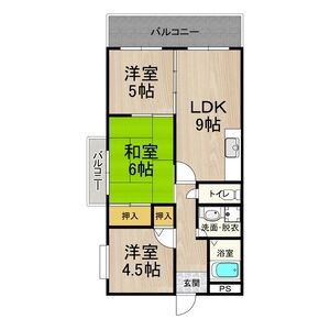3LDK 間取り図